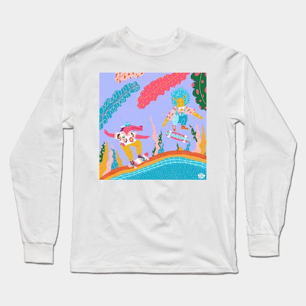 Skatepark Long Sleeve T-Shirt by Iruksson